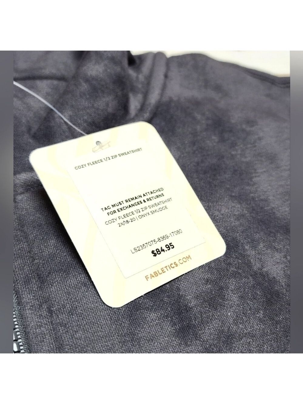 Fabletics Cozy Fleece Half Zip Sweatshirt 2X New With Tags - Picture 5 of 7